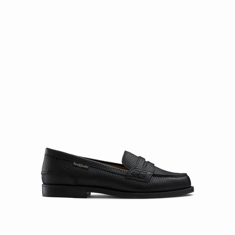 Russell & Bromley Sixpence Penny Loafers Women's Black [AKB2844SO]